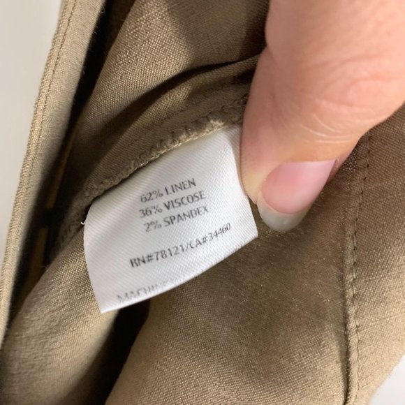 Eileen Fisher Linen Blend Pull On Tapered Pants Size 18 - Picture 13 of 13